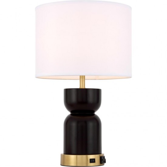 Elegant Decor Jericho 1 Light Brass Table Lamp