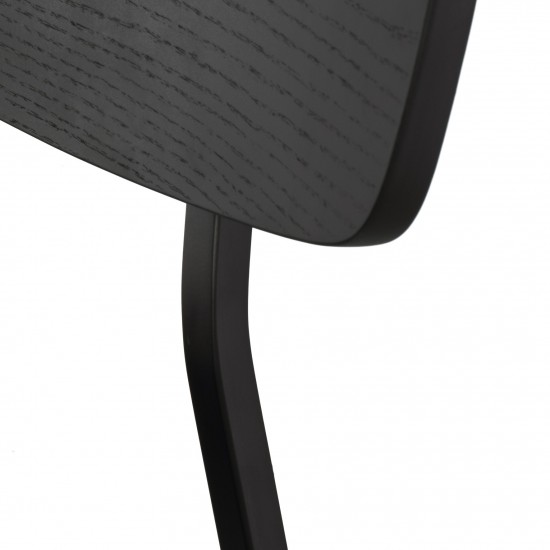Scholar Black Naugahyde Dining Chair