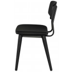 Scholar Black Naugahyde Dining Chair