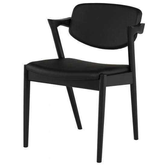 Kalli Black Naugahyde Dining Chair, HGEM875