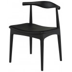 Saal Black Leather Dining Chair, HGEM876