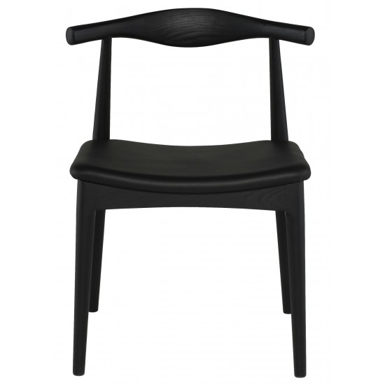 Saal Black Leather Dining Chair, HGEM876