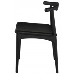 Saal Black Leather Dining Chair, HGEM876