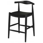 Maja Black Naugahyde Counter Stool