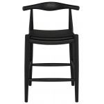 Maja Black Naugahyde Counter Stool