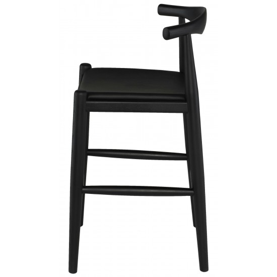 Maja Black Naugahyde Counter Stool