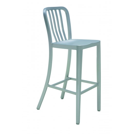 Soho Silver Metal Counter Stool