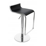 Alexander Black Leather Adjustable Stool