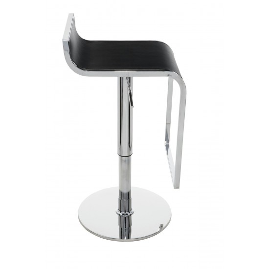 Alexander Black Leather Adjustable Stool