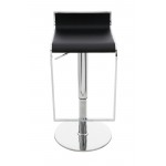 Alexander Black Leather Adjustable Stool