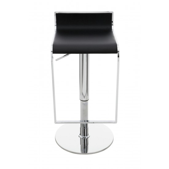 Alexander Black Leather Adjustable Stool