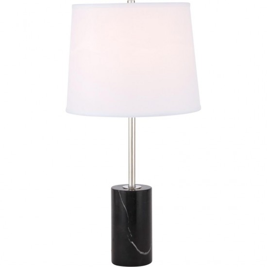 Elegant Decor Laurent 1 Light Polished Nickel Table Lamp