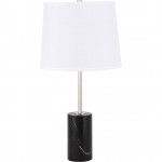 Elegant Decor Laurent 1 Light Polished Nickel Table Lamp