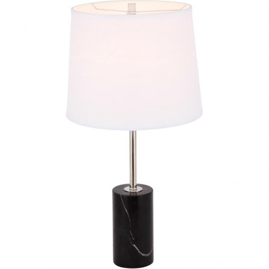 Elegant Decor Laurent 1 Light Polished Nickel Table Lamp