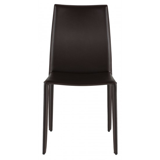 Sienna Brown Leather Dining Chair, HGGA284