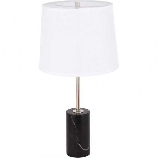 Elegant Decor Laurent 1 Light Polished Nickel Table Lamp