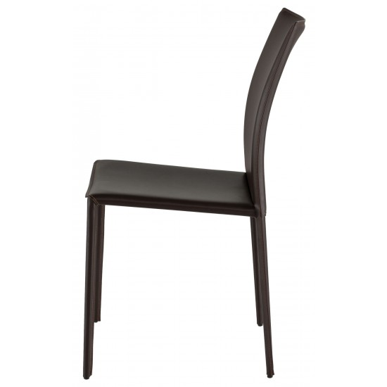 Sienna Brown Leather Dining Chair, HGGA284