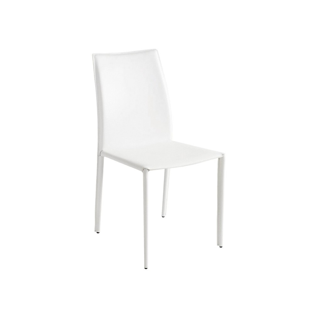 Sienna White Leather Dining Chair