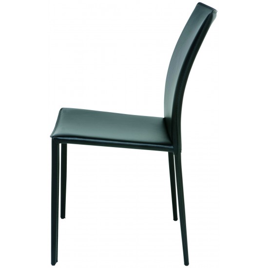 Sienna Black Leather Dining Chair, HGGA309