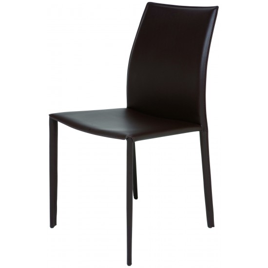 Sienna Brown Leather Dining Chair, HGGA310