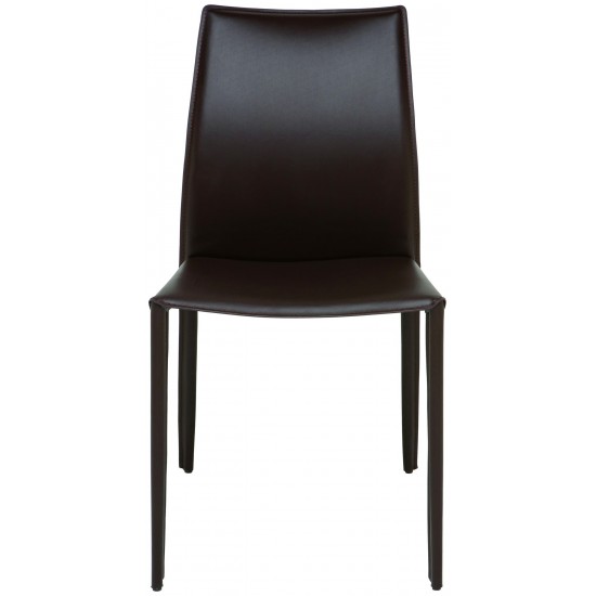 Sienna Brown Leather Dining Chair, HGGA310