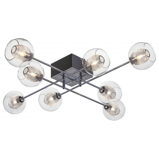 Estelle 8 Clear Glass Ceiling Lighting