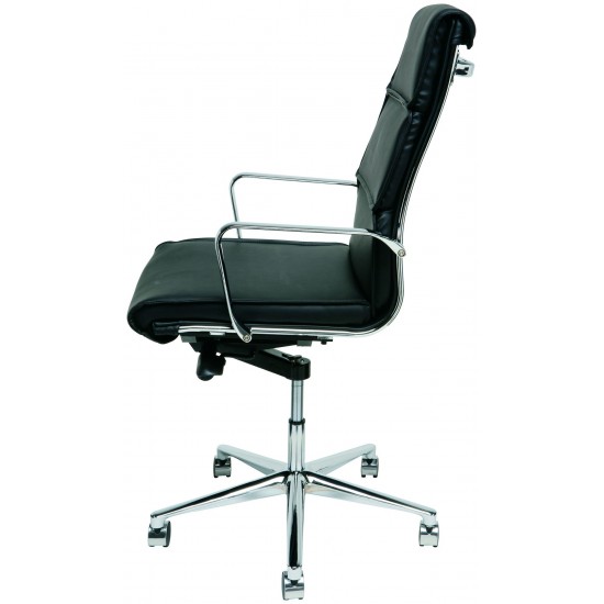 Lucia Black Naugahyde Office Chair, HGJL280