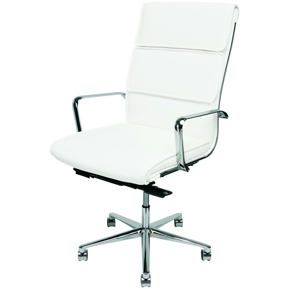 Lucia White Naugahyde Office Chair, HGJL281