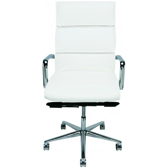 Lucia White Naugahyde Office Chair, HGJL281