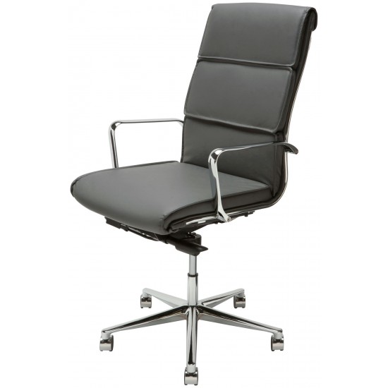 Lucia Grey Naugahyde Office Chair, HGJL282