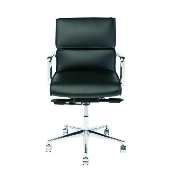 Lucia Black Naugahyde Office Chair, HGJL286