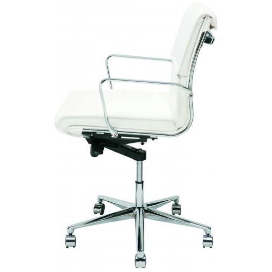 Lucia White Naugahyde Office Chair, HGJL287