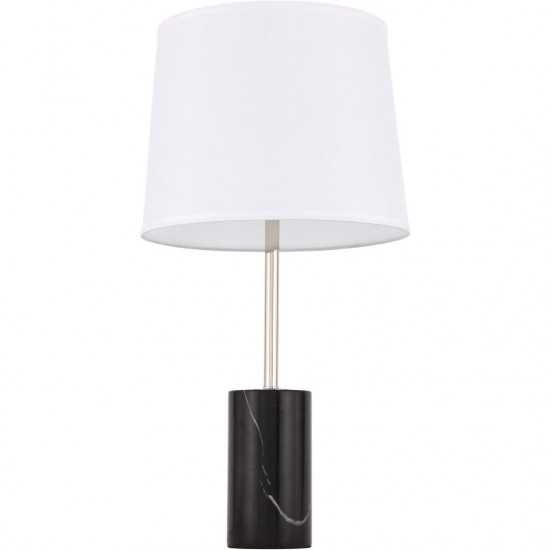 Elegant Decor Laurent 1 Light Polished Nickel Table Lamp