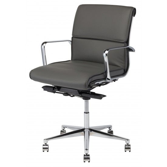 Lucia Grey Naugahyde Office Chair, HGJL288