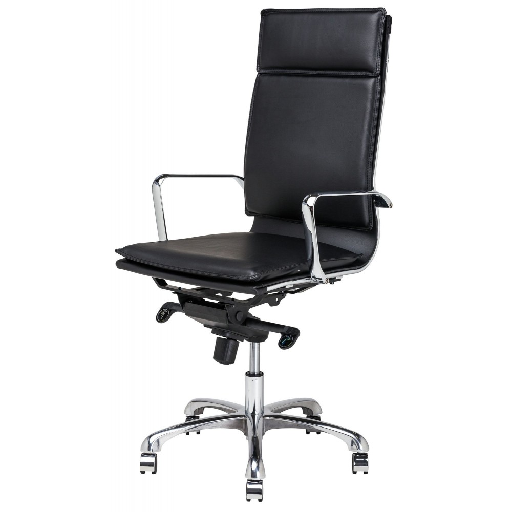 Carlo Black Naugahyde Office Chair