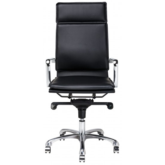 Carlo Black Naugahyde Office Chair