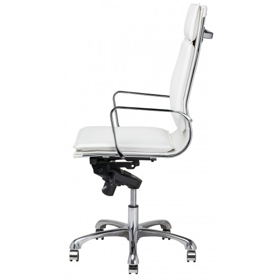 Carlo White Naugahyde Office Chair