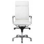 Carlo White Naugahyde Office Chair