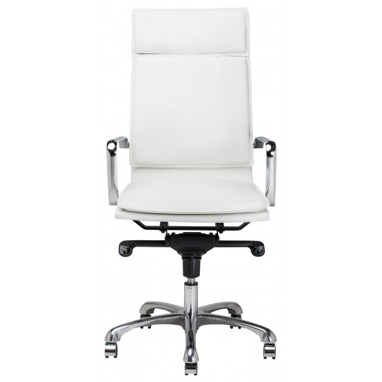 Carlo White Naugahyde Office Chair