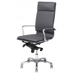 Carlo Grey Naugahyde Office Chair