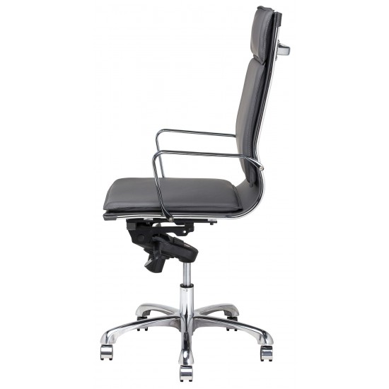 Carlo Grey Naugahyde Office Chair