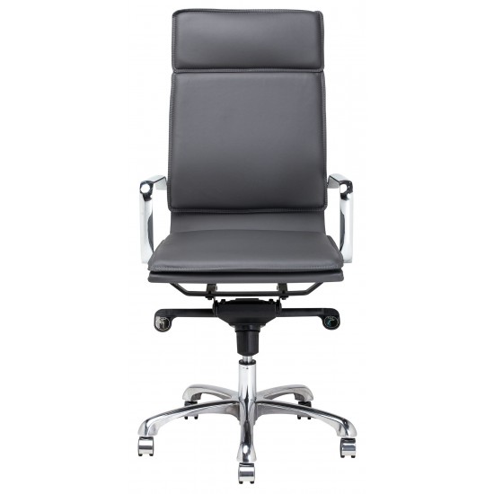 Carlo Grey Naugahyde Office Chair