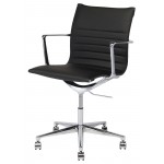 Antonio Black Naugahyde Office Chair