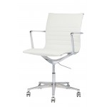 Antonio White Naugahyde Office Chair