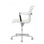 Antonio White Naugahyde Office Chair