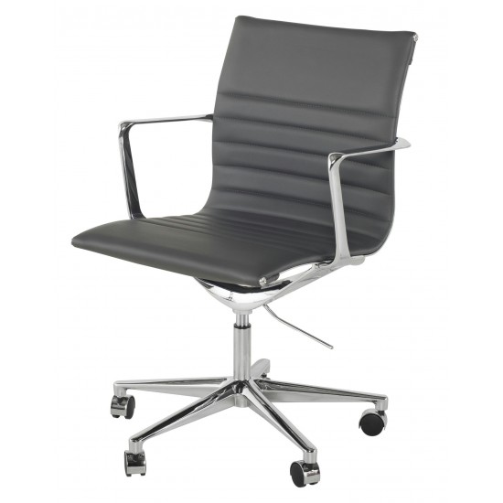 Antonio Grey Naugahyde Office Chair