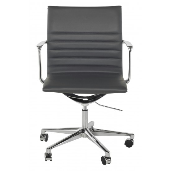 Antonio Grey Naugahyde Office Chair