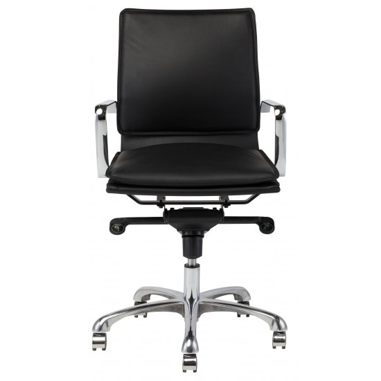 Carlo Black Leather Office Chair