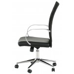 Mia Black Naugahyde Office Chair