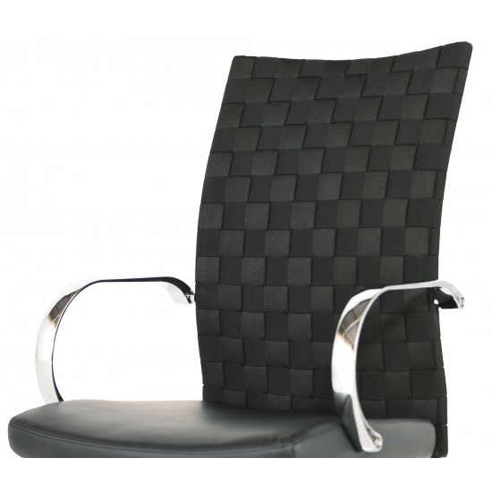 Mia Black Naugahyde Office Chair